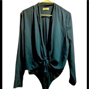 Dark Teal Medium Babaton Bodysuit from Aritzia